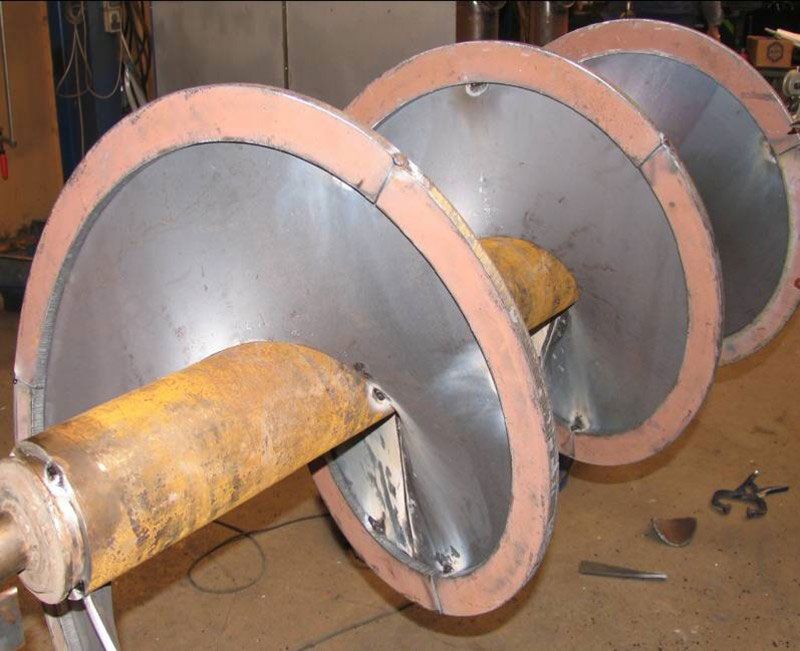 rotorer med slidskær sneglerotorer til cement kridt og aske