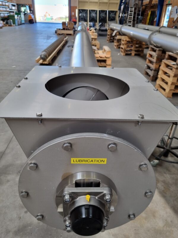 Tube conveyors for flake ice with stainless steel bearing