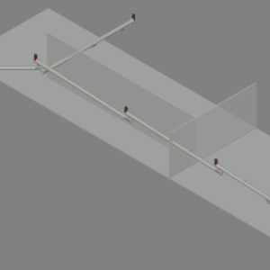 Tube conveyors for flake ice 3D sketch of the system