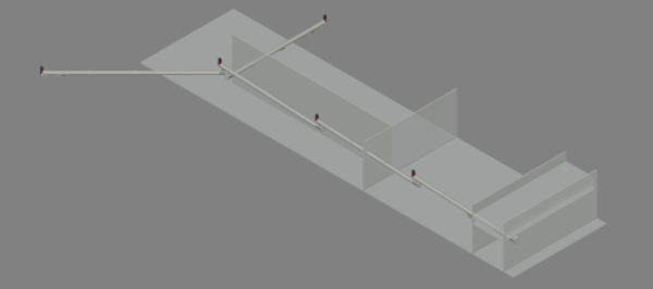 Tube conveyors for flake ice 3D sketch of the system