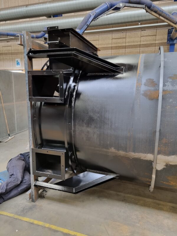 Steam boiler after painting the supports