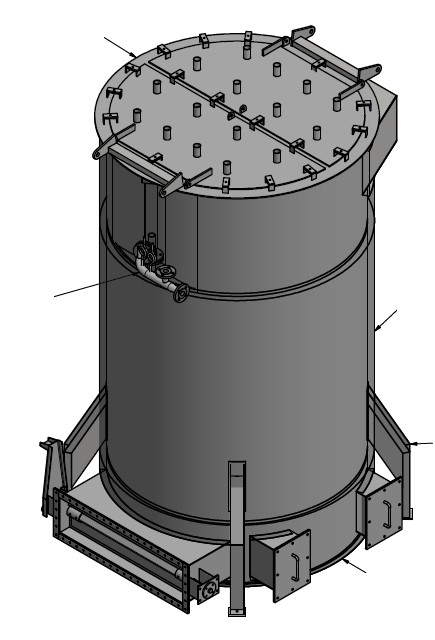 Steam boiler overview drawing