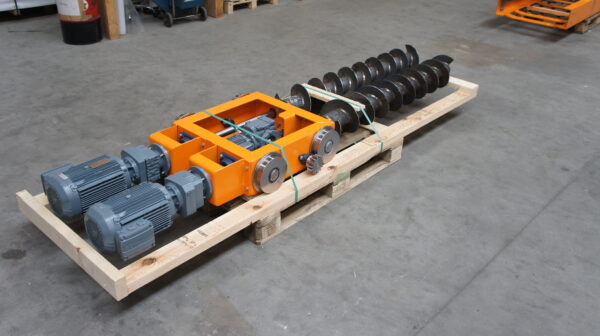 Screw rotor rack packed and ready for shipment